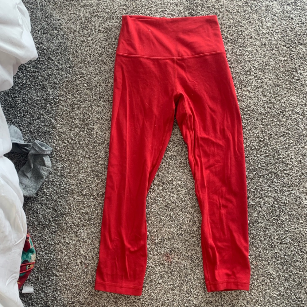 Red Lulu align women’s leggings